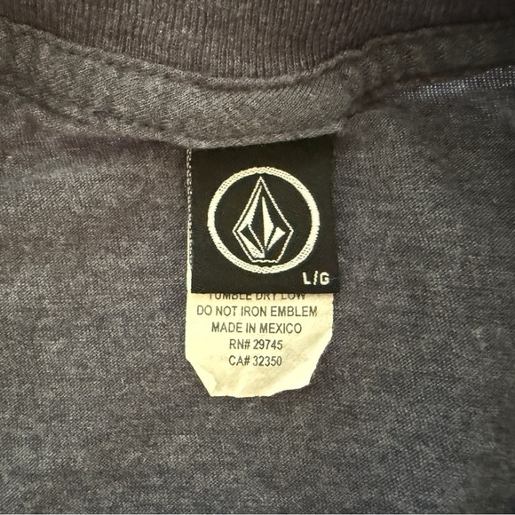 Volcom Stone Logo Blue Tee Shirt Men L Large - Picture 3 of 6